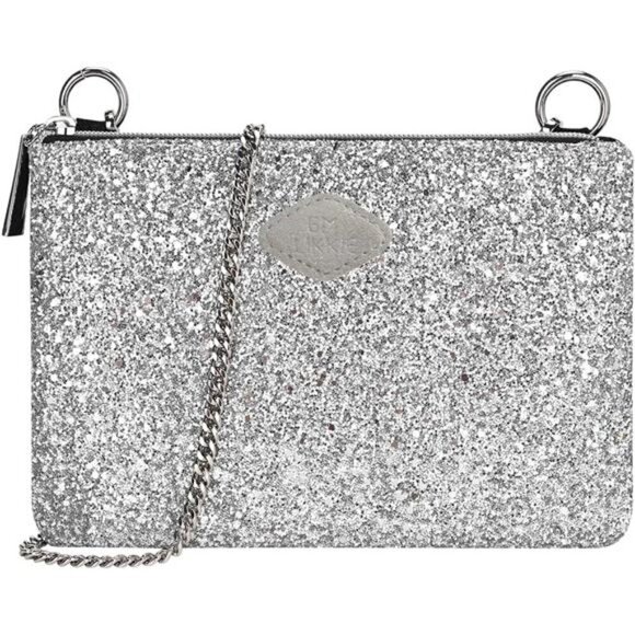 Clutch Purse for Women, Crossbody Glitter Evening Bag, Sequin Handbag Silver - Picture 1 of 7